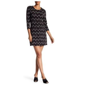 Papillon Chevron Sweater Bodycon Sweater Dress Size M New